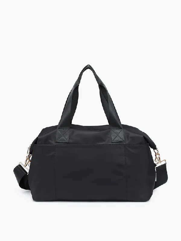 Sadie Nylon Weekender Bag - Black