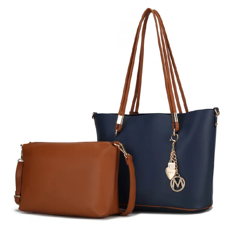 Malay Vegan Leather Women’s Tote Bag with Cosmetic Pouch – 2 pieces Modern Handbags With Stylish Discounts Malay Vegan Leather Women’s Tote Bag with Cosmetic Pouch – 2 pieces Modern Handbags With Stylish Discounts