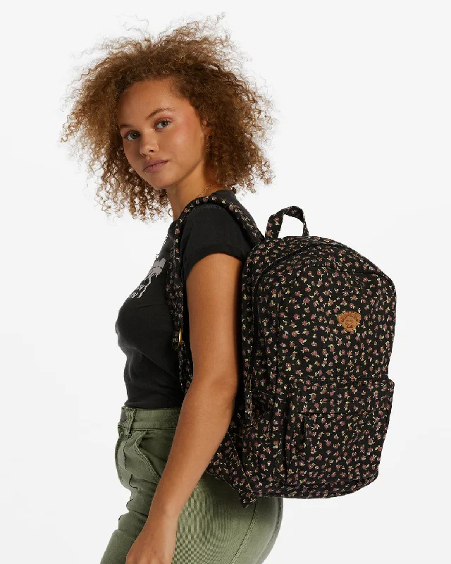 Schools Out Canvas Backpack - Black Pebble Chic Handbags At Special Promotional Prices Schools Out Canvas Backpack - Black Pebble Chic Handbags At Special Promotional Prices