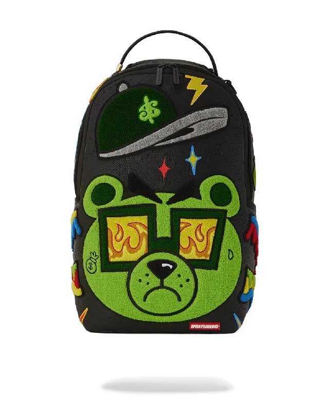 Sprayground Backpack COLORFUL MONEY BEAR CHENEILLE DLXSV BACKPACK Green