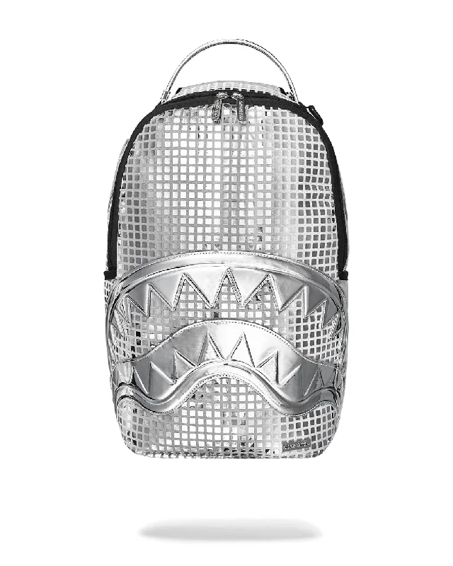 Sprayground Backpack DISCO BALL SHARK DLXSV BACKPACK Silver