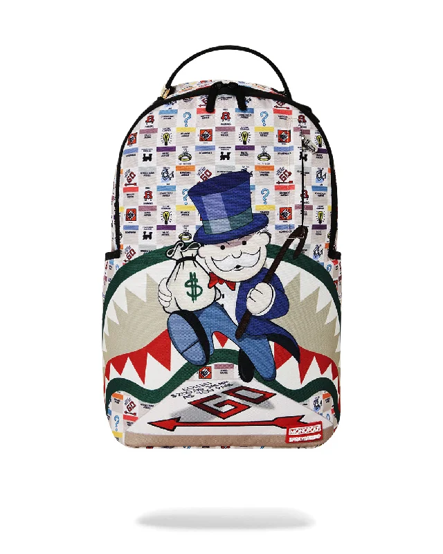 Sprayground Backpack MONOPOLY THE WALK DLXSR BACKPACK Beige