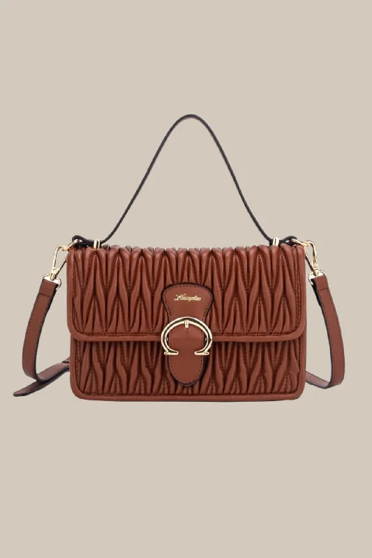 Tan Brown Puffin Top Handle Bag Elevate Your Style With Our Handbag Sale