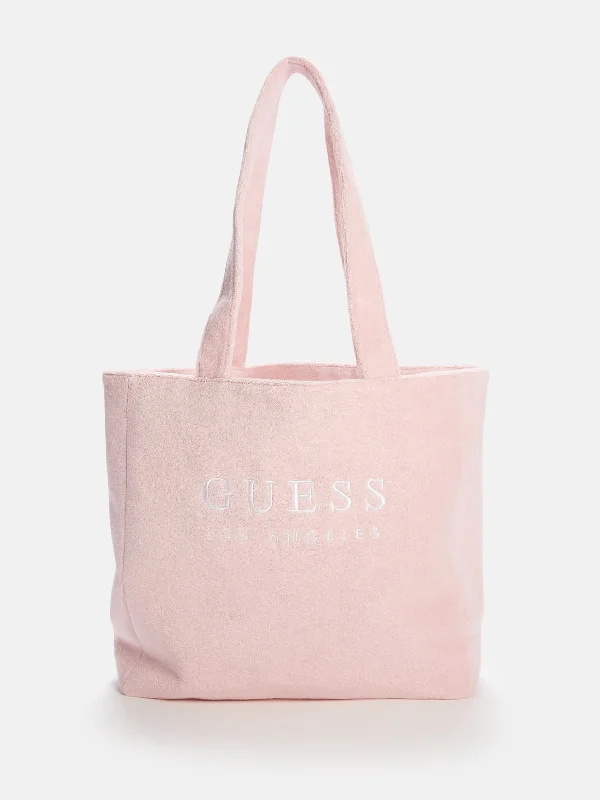 Terry Cloth Logo Tote Everyday Bags, Budget-Friendly