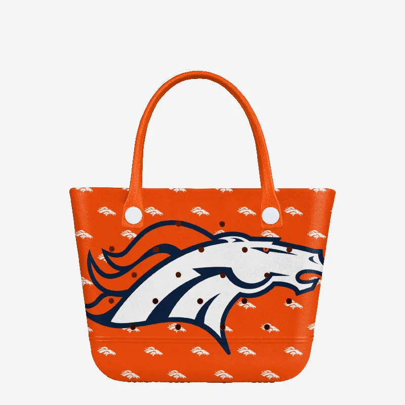 Denver Broncos Big Logo Mini Print Tailgate Tote Bag