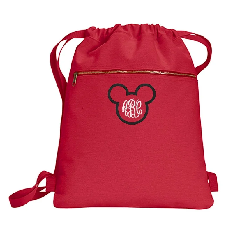 Monogrammed Mickey Mouse Cinched Backpack Timeless Bags, Flash Sale