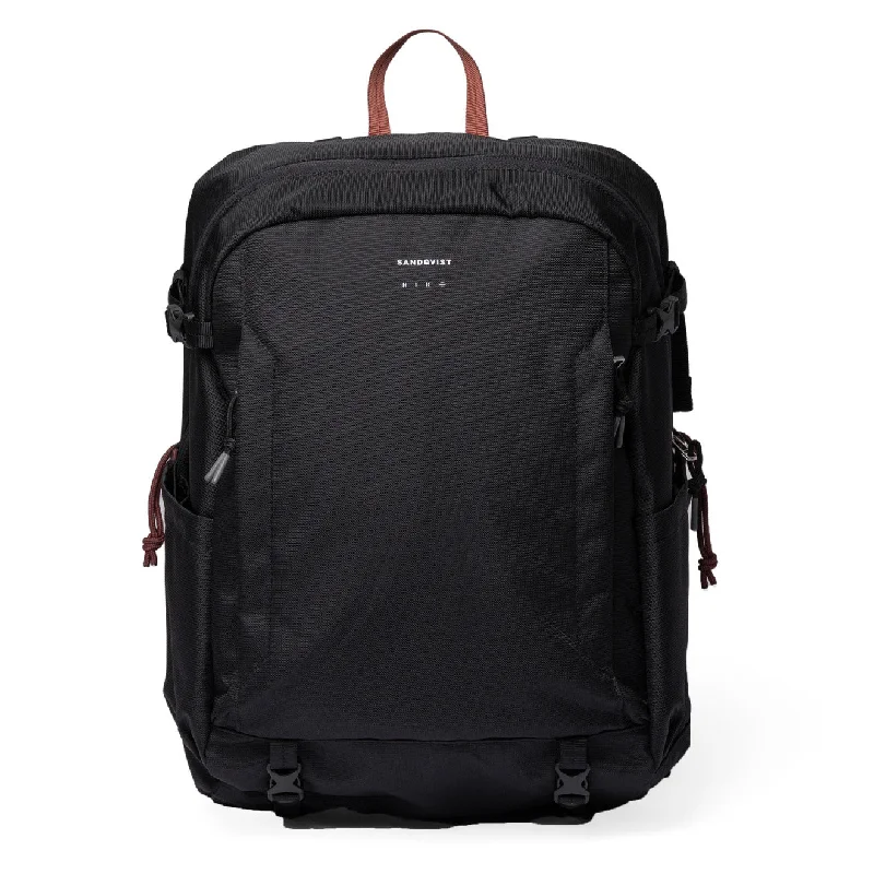 Sandqvist Ridge Hike Backpack Black Trendy Backpacks With Big Discounts