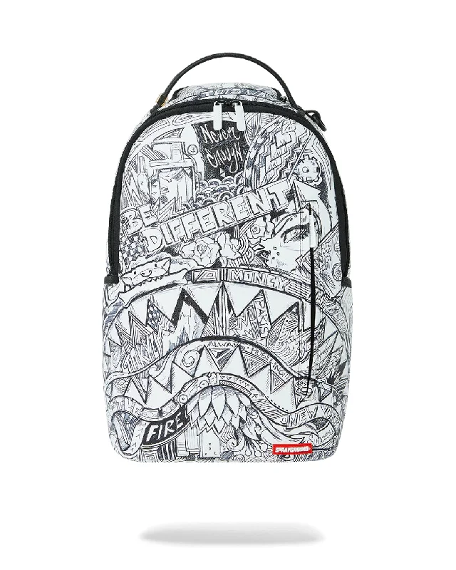 Sprayground Backpack INK LIFE BACKPACK White