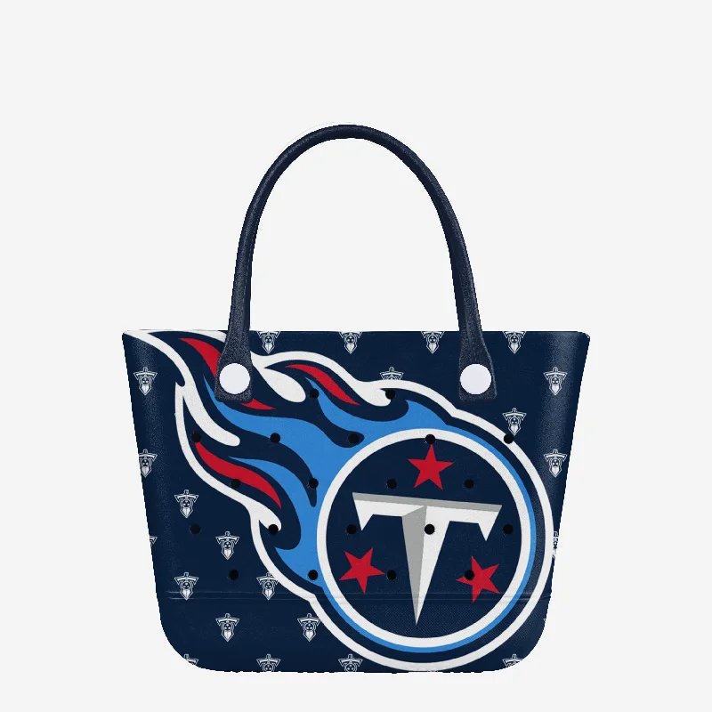 Tennessee Titans Big Logo Mini Print Tailgate Tote Bag