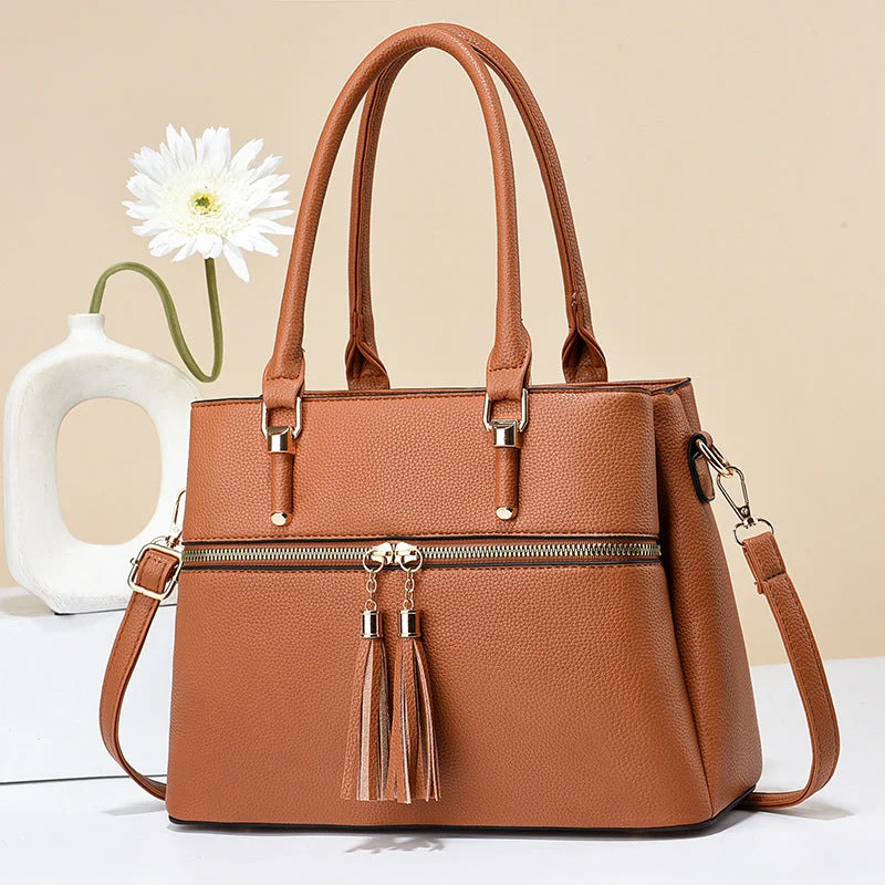 Leather Tassel Shoulder Bag Timeless Handbags Now At Special Discounts
