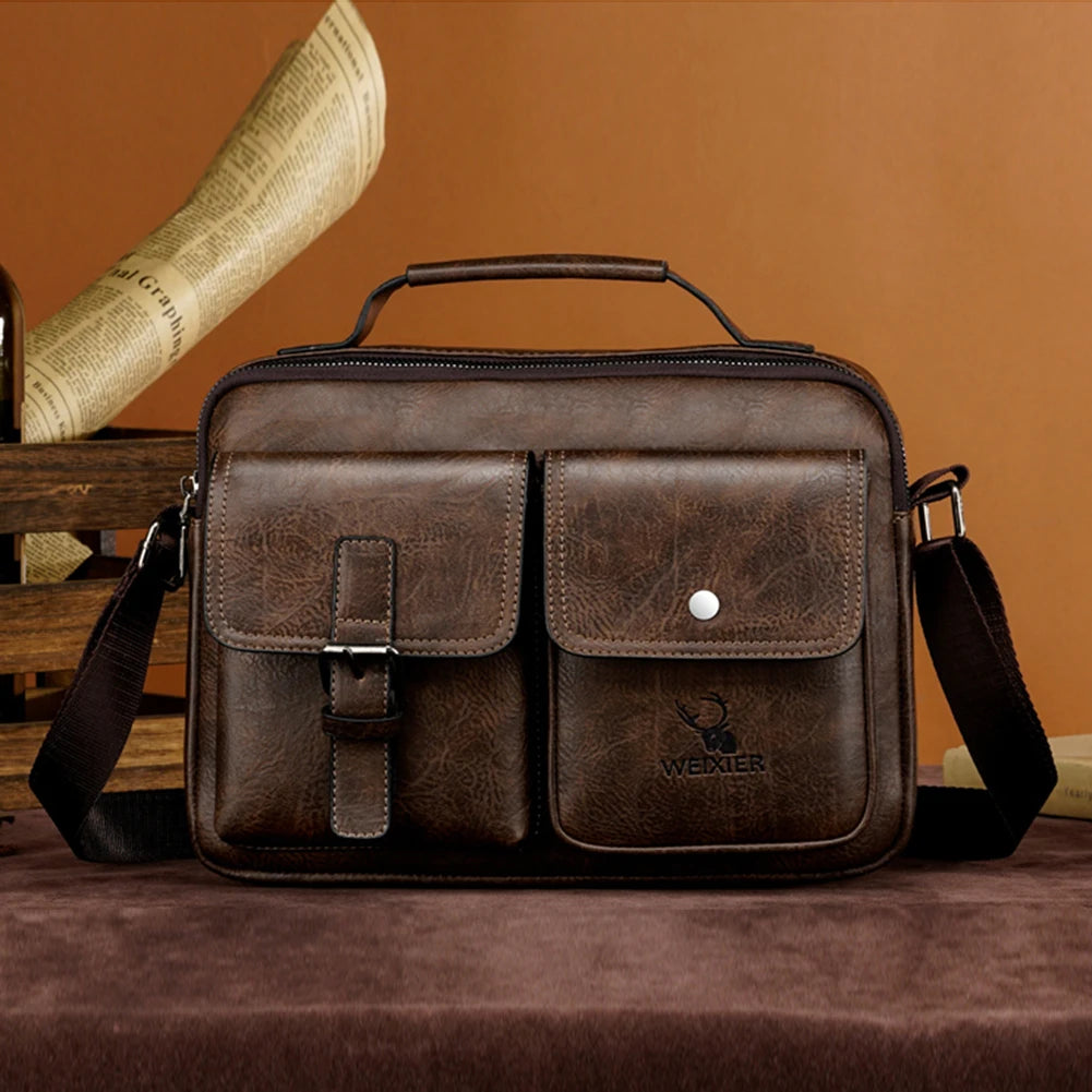Men Shoulder Portable Leather Handbag Business Briefcase Multi Pockets Crossbody Bag Sling Bag Best Bag Sale Of The Season Men Shoulder Portable Leather Handbag Business Briefcase Multi Pockets Crossbody Bag Sling Bag Best Bag Sale Of The Season