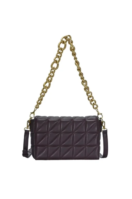 Shelby Leather Shoulder Bag - Wine Designer-Inspired Bags, Best Prices
