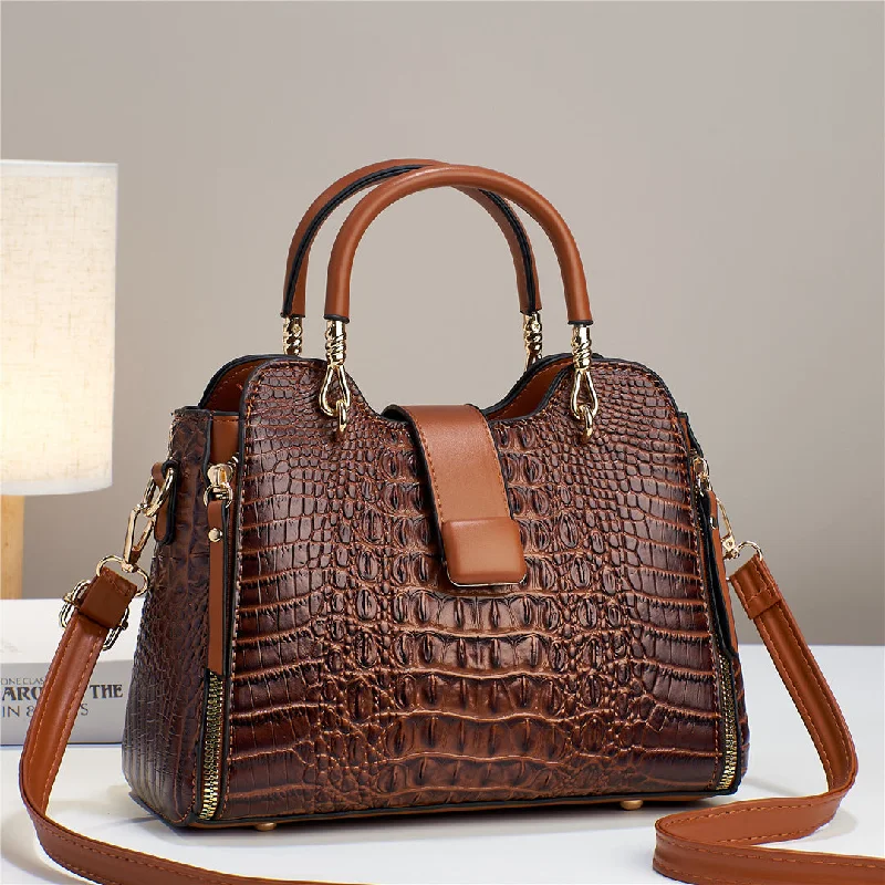 Croc Pattern Shoulder Bag Luxury Meets Affordability – Shop Stunning Bags Now