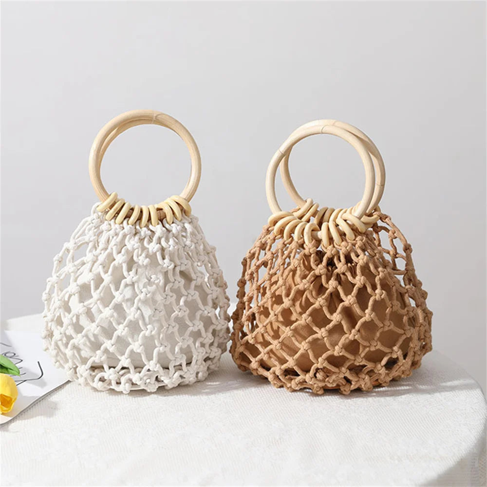 Summer Straw Woven Beach Bag Hollow Fishnet Handbag Women Shoulder Bags Rattan Ladies Purses Fashion Wrist Pack Bucket Tote Fashion Bags, Huge Savings Summer Straw Woven Beach Bag Hollow Fishnet Handbag Women Shoulder Bags Rattan Ladies Purses Fashion Wrist Pack Bucket Tote Fashion Bags, Huge Savings