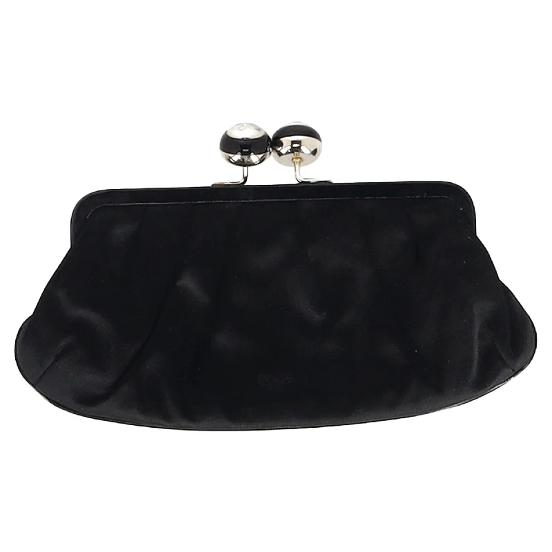 Anya Hindmarch Bespoke Maud Clutch Bag in Black Satin Everyday Elegance At Lower Prices Anya Hindmarch Bespoke Maud Clutch Bag in Black Satin Everyday Elegance At Lower Prices