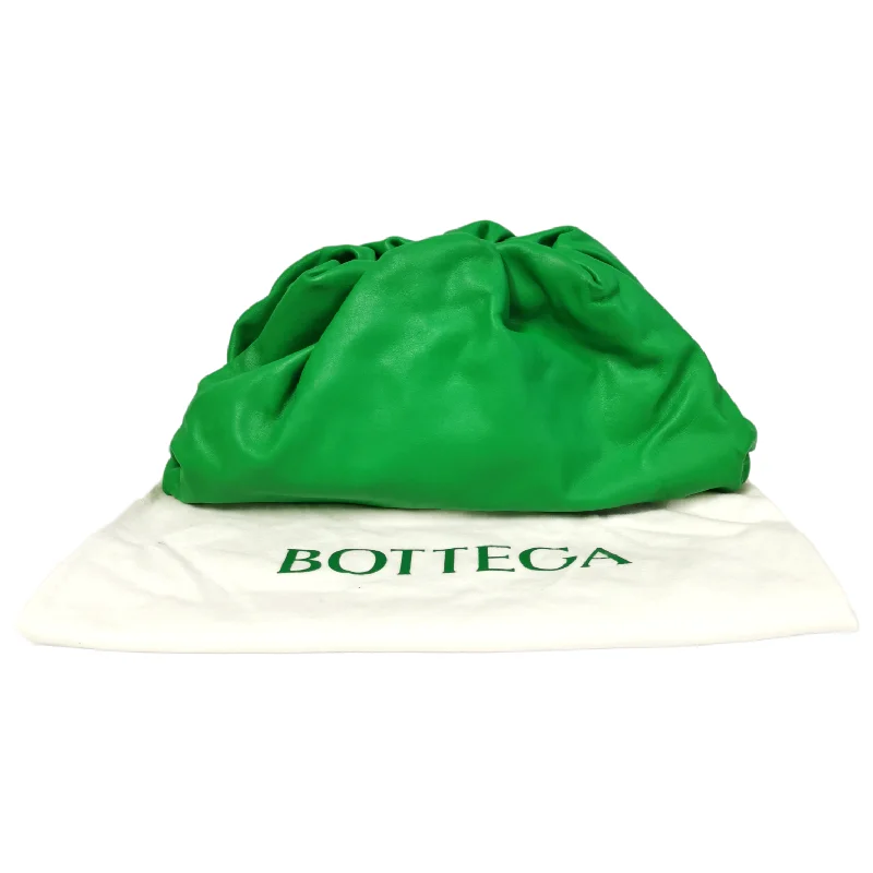 Bottega Veneta The Pouch Clutch Green Premium Handbags At Unbeatable Markdowns