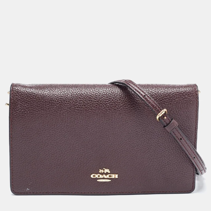 Coach Dark Pebbled Leather Hayden Foldover Clutch Bag Fashion Bags With Huge Discounts Coach Dark Pebbled Leather Hayden Foldover Clutch Bag Fashion Bags With Huge Discounts
