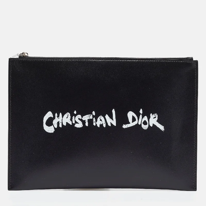 Dior  Leather Logo Slim Pouch Unmissable Deals On High-Quality Designer Bags