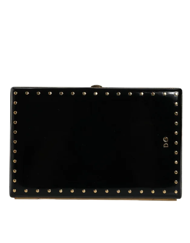 Dolce & Gabbana Leather Studs Frame Clutch Evening Purse Women's Bag Your Perfect Bag At The Perfect Price Dolce & Gabbana Leather Studs Frame Clutch Evening Purse Women's Bag Your Perfect Bag At The Perfect Price