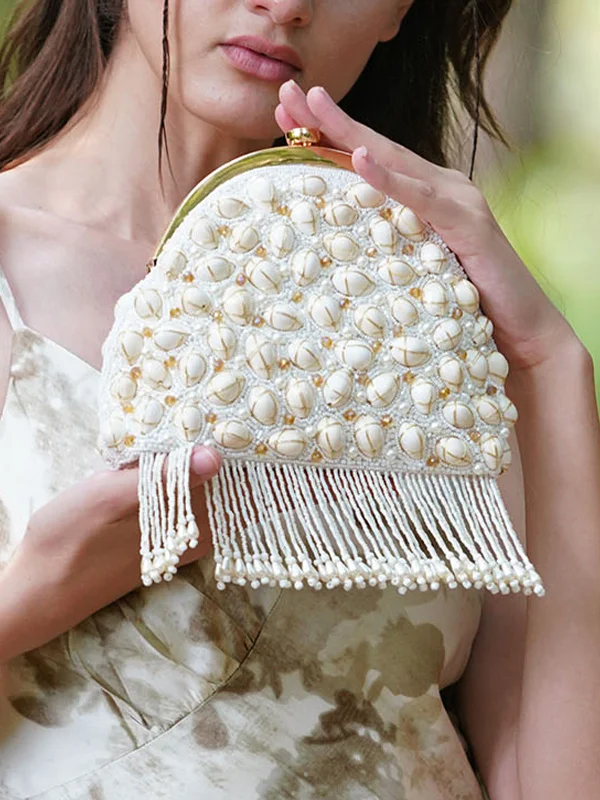 Odette Women Embellished White Clutch Bag Carry Elegance For Less – Best Bag Deals Here Odette Women Embellished White Clutch Bag Carry Elegance For Less – Best Bag Deals Here