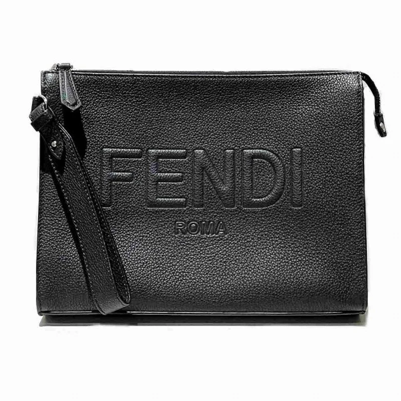 Fendi Roma  Leather Clutch Bag (Pre-Owned) Luxury Handbags At Budget-Friendly Rates