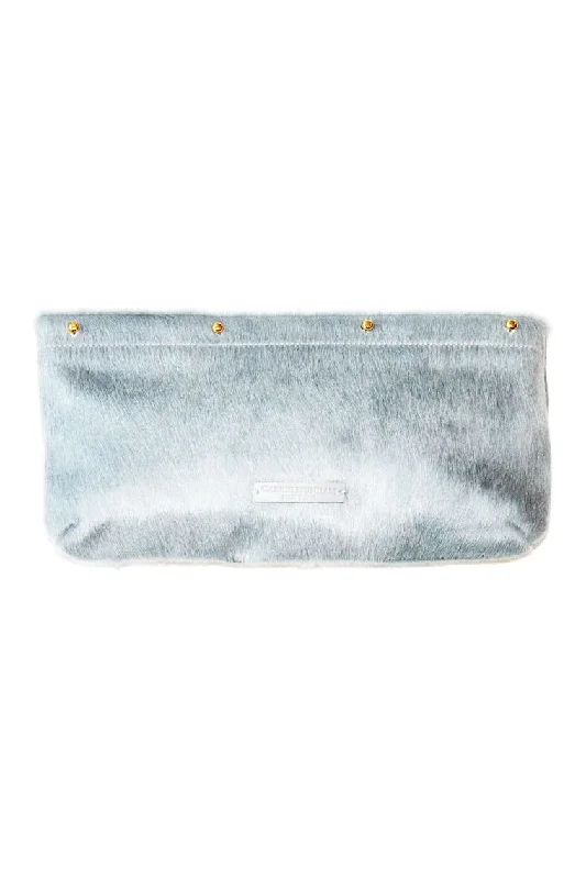 Grey Hair on Hide Clutch Cover