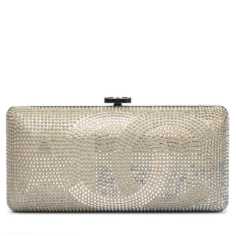 Metallized Lambskin Embellished with Strass Paris-Dallas Clutch Elegant Bags, Limited Stock Metallized Lambskin Embellished with Strass Paris-Dallas Clutch Elegant Bags, Limited Stock