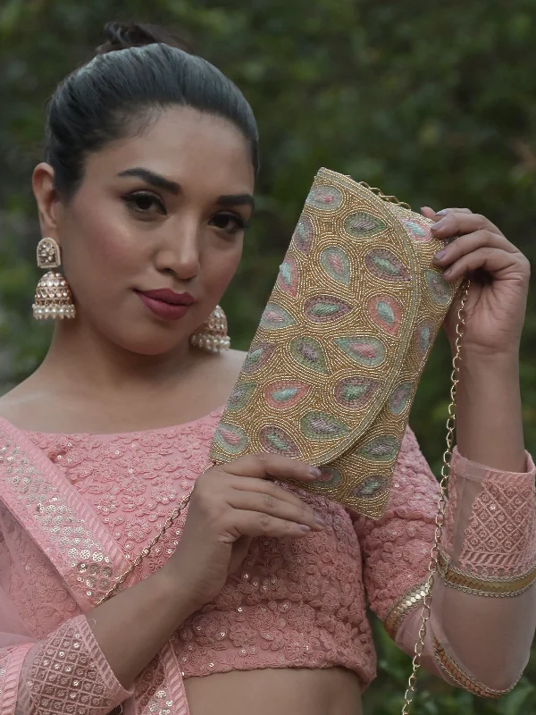 Odette Multicolor Beads Embroidered Envelope Clutch for Women Unmissable Deals On Trendy Handbags Odette Multicolor Beads Embroidered Envelope Clutch for Women Unmissable Deals On Trendy Handbags
