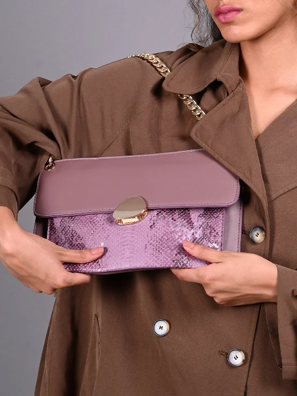 Odette Purple Embellished Clutch Bag For Women Fashion Bags, Limited Offer