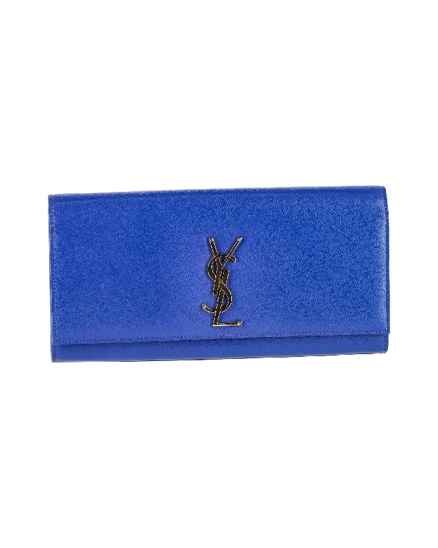 Saint Laurent Classic Monogram Long Clutch in Blue Leather Unmissable Deals On Everyday Handbags Saint Laurent Classic Monogram Long Clutch in Blue Leather Unmissable Deals On Everyday Handbags