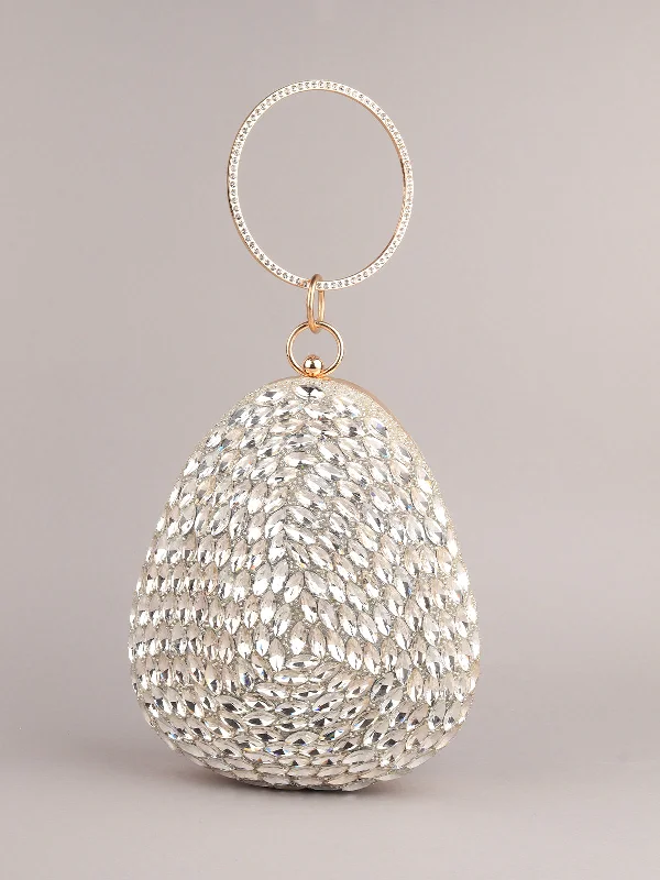 Odette Women Sparkly Drop Shape Structured Clutch Bag Upgrade Your Look With Fashionable Bags Odette Women Sparkly Drop Shape Structured Clutch Bag Upgrade Your Look With Fashionable Bags