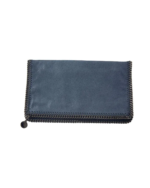 Stella McCartney Falabella Shaggy Deer Foldover Clutch in Blue Faux Leather Classic And Modern Handbags Now More Affordable Stella McCartney Falabella Shaggy Deer Foldover Clutch in Blue Faux Leather Classic And Modern Handbags Now More Affordable