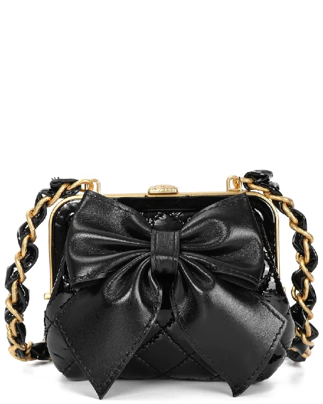 Tiffany & Fred Paris Shiny Quilted Leather Bow Bag