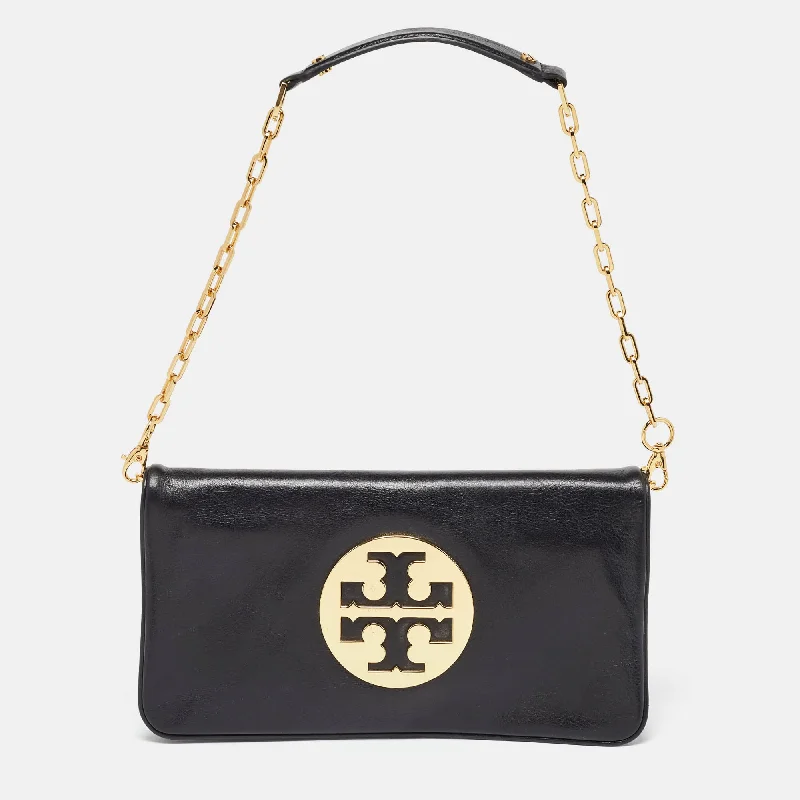 Tory Burch Black Leather Reva Chain Clutch Chic And Affordable Bags – Grab Yours Today Tory Burch Black Leather Reva Chain Clutch Chic And Affordable Bags – Grab Yours Today