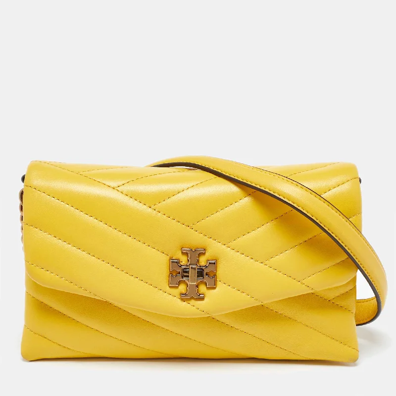 Tory Burch Yellow Leather Kira Crossbody Bag Stylish And Functional Bags Now At Reduced Rates Tory Burch Yellow Leather Kira Crossbody Bag Stylish And Functional Bags Now At Reduced Rates