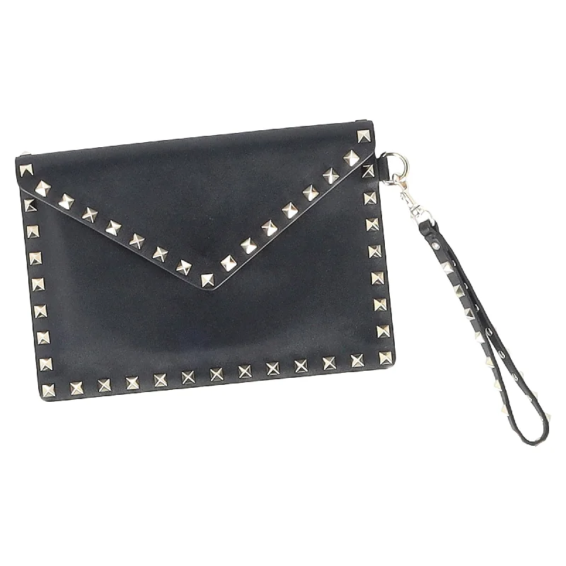 Valentino Garavani Rockstud Clutch Bag in Black Calfskin Leather The Best Handbag Deals Are Available Now Valentino Garavani Rockstud Clutch Bag in Black Calfskin Leather The Best Handbag Deals Are Available Now