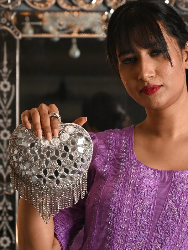 Odette Women White Heart-Shaped Embellished Clutch Grab Stylish Bags Before They Sell Out Odette Women White Heart-Shaped Embellished Clutch Grab Stylish Bags Before They Sell Out