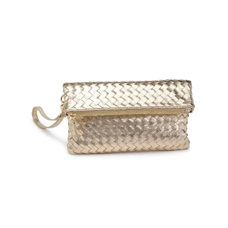 Women's Aria Clutch In Gold Everyday Handbags At Wallet-Friendly Rates
