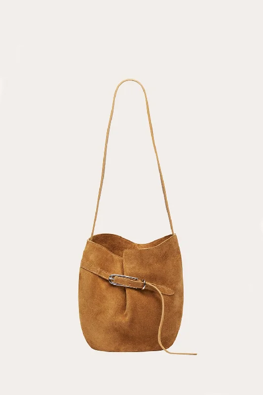 Belted Bucket Bag Beige Suede Affordable Luxury With Top-Quality Handbags