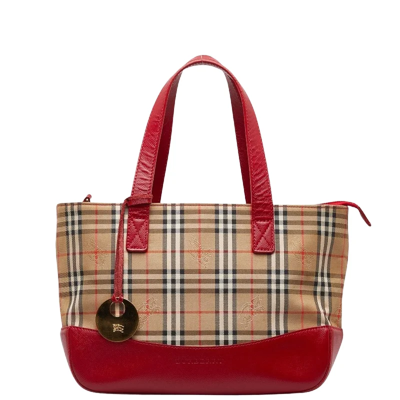Burberry Nova Check  Canvas Tote Bag (Pre-Owned) Carry Elegance For Less