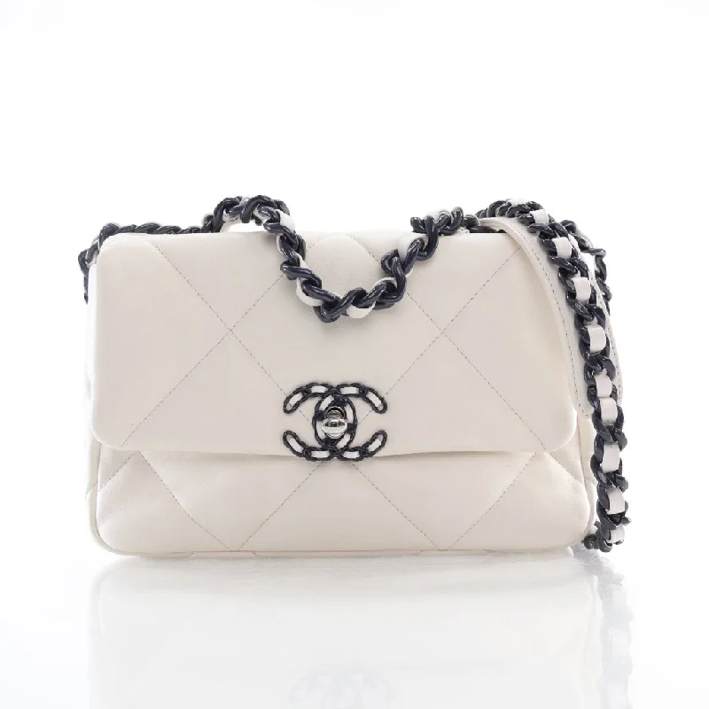 Chanel 19 Small White Lambskin