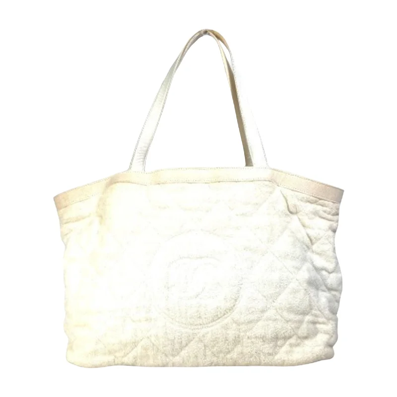 Chanel Logo Cc Cotton Tote Bag (Pre-Owned) Luxury Totes At The Lowest Prices Of The Season Chanel Logo Cc Cotton Tote Bag (Pre-Owned) Luxury Totes At The Lowest Prices Of The Season