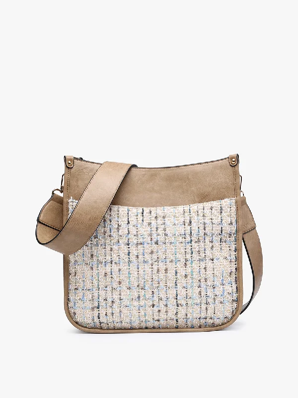 Chloe Vegan Tweed Crossbody Stylish Totes, Special Discounts