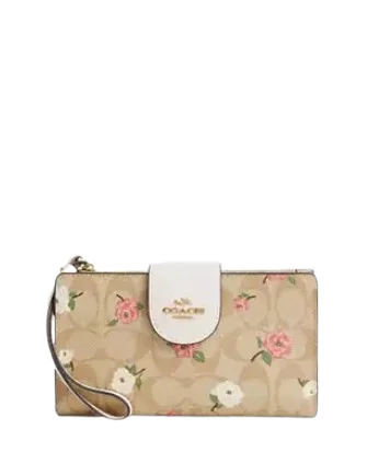 Fresh Fashion Discounts Coach Phone Wallet In Signature Canvas With Floral Print Carry Elegance For Less – Best Bag Deals Here