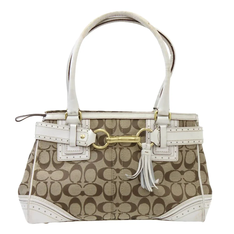 Coach Signature  Canvas Tote Bag (Pre-Owned) Shoulder Bags, Best Deals Today