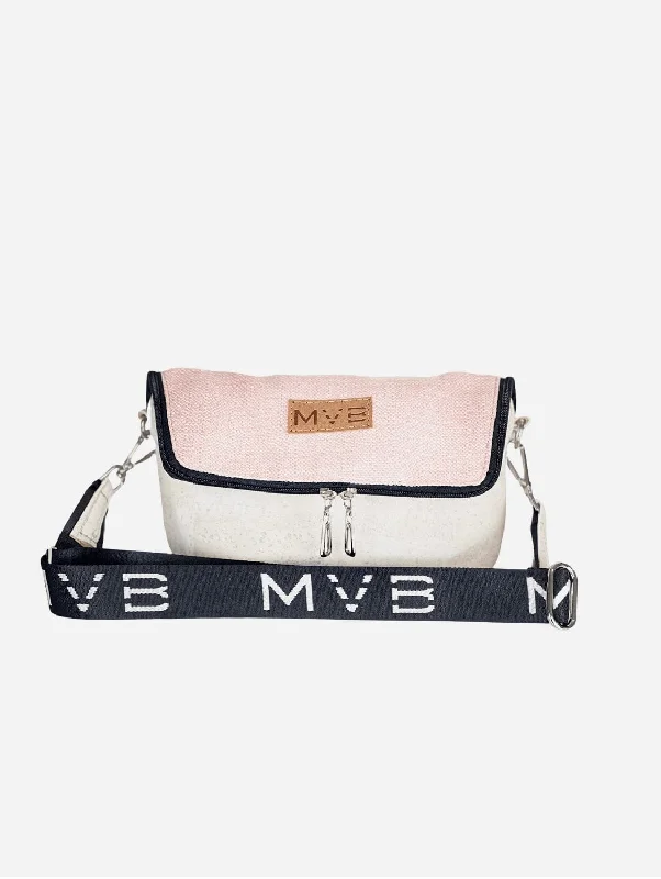 Summer Canvas & Cork Vegan Crossbody Flop Bag | Soft Pink Affordable Luxury With Top-Quality Handbags Summer Canvas & Cork Vegan Crossbody Flop Bag | Soft Pink Affordable Luxury With Top-Quality Handbags