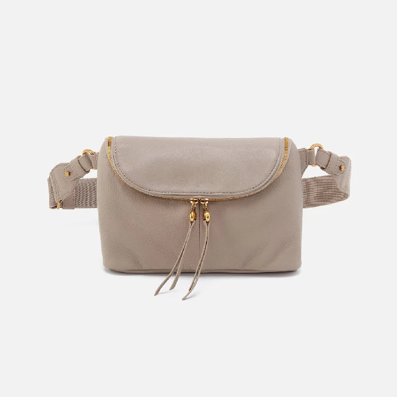 Fern Large Belt Bag In Pebbled Leather - Taupe Designer Bags At Exclusive Clearance Prices Fern Large Belt Bag In Pebbled Leather - Taupe Designer Bags At Exclusive Clearance Prices