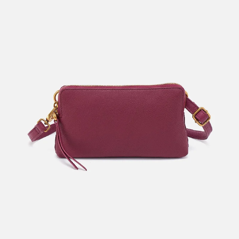 Fern Slim Belt Bag In Pebbled Leather - Winter Orchid Elegant Bags, Limited Stock
