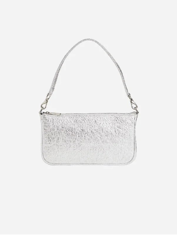 Gaia Piñatex® Vegan Shoulder Bag | Silver Fashionable Crossbody Bags At Special Offers Gaia Piñatex® Vegan Shoulder Bag | Silver Fashionable Crossbody Bags At Special Offers