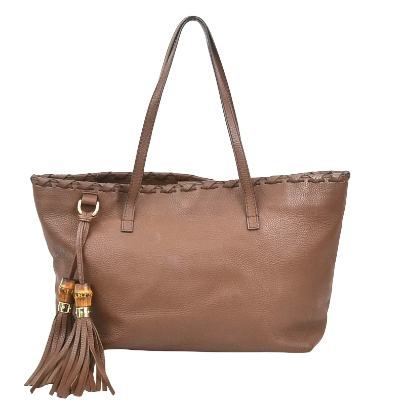 Gucci Bamboo  Leather Tote Bag (Pre-Owned) Everyday Bags, Budget-Friendly